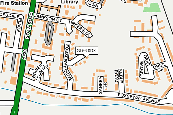 GL56 0DX map - OS OpenMap – Local (Ordnance Survey)