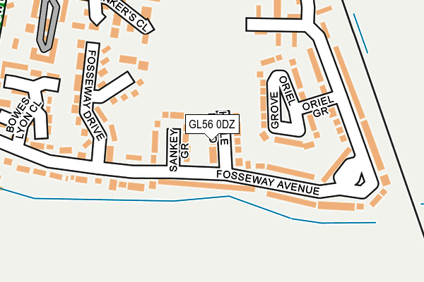 GL56 0DZ map - OS OpenMap – Local (Ordnance Survey)