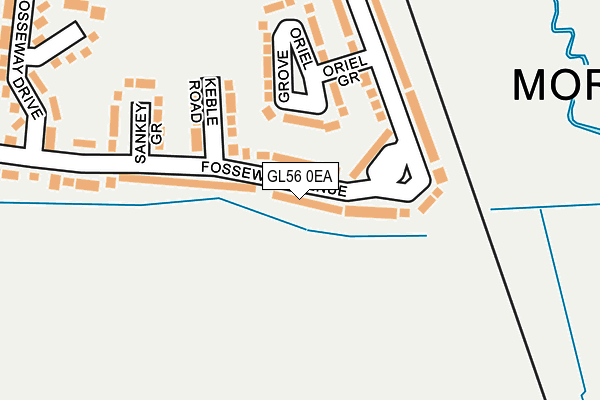 GL56 0EA map - OS OpenMap – Local (Ordnance Survey)