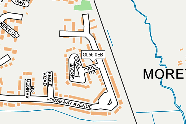 GL56 0EB map - OS OpenMap – Local (Ordnance Survey)