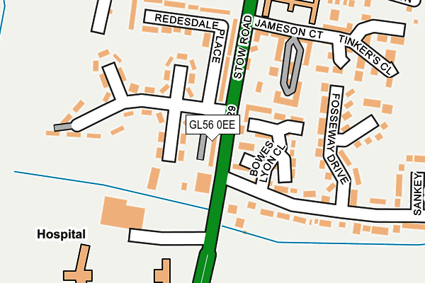 GL56 0EE map - OS OpenMap – Local (Ordnance Survey)