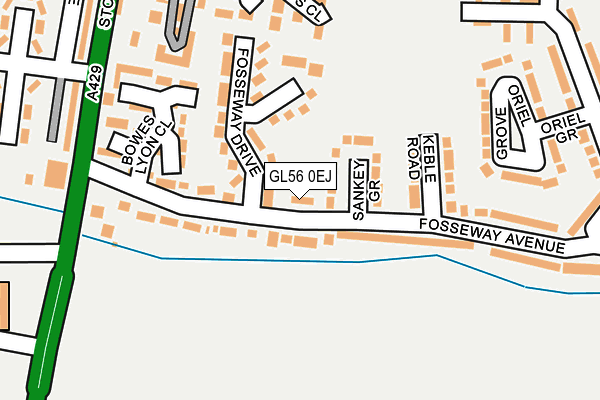 GL56 0EJ map - OS OpenMap – Local (Ordnance Survey)