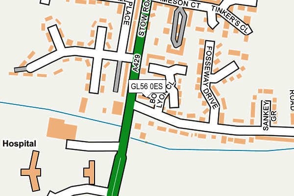 GL56 0ES map - OS OpenMap – Local (Ordnance Survey)