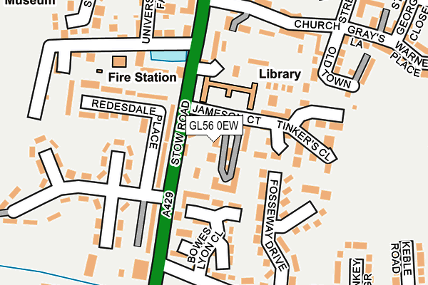 GL56 0EW map - OS OpenMap – Local (Ordnance Survey)