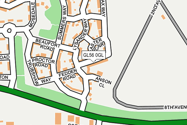 GL56 0GL map - OS OpenMap – Local (Ordnance Survey)