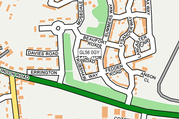 GL56 0GY map - OS OpenMap – Local (Ordnance Survey)