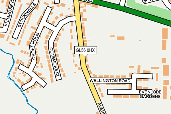 GL56 0HX map - OS OpenMap – Local (Ordnance Survey)