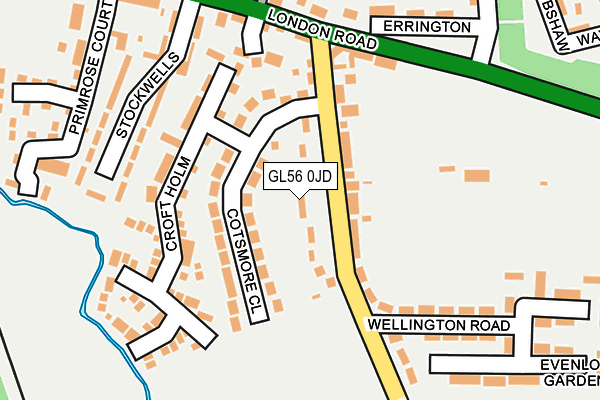 GL56 0JD map - OS OpenMap – Local (Ordnance Survey)