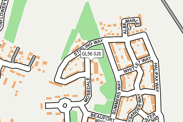 GL56 0JS map - OS OpenMap – Local (Ordnance Survey)