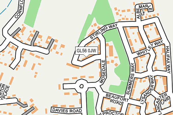 GL56 0JW map - OS OpenMap – Local (Ordnance Survey)