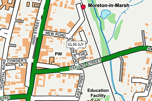 GL56 0JY map - OS OpenMap – Local (Ordnance Survey)