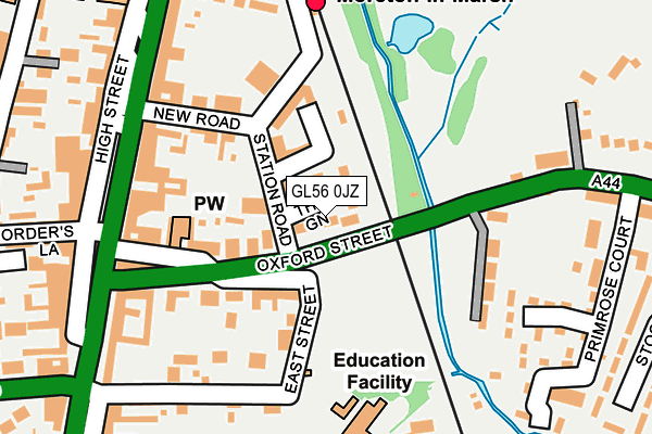 GL56 0JZ map - OS OpenMap – Local (Ordnance Survey)