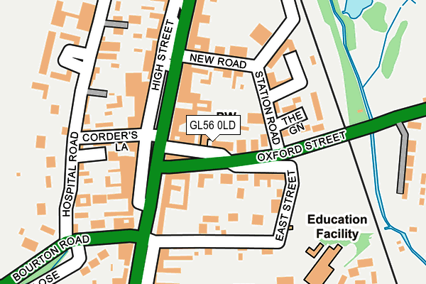 GL56 0LD map - OS OpenMap – Local (Ordnance Survey)