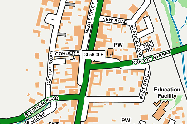 GL56 0LE map - OS OpenMap – Local (Ordnance Survey)