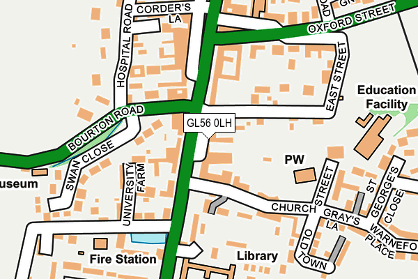 GL56 0LH map - OS OpenMap – Local (Ordnance Survey)