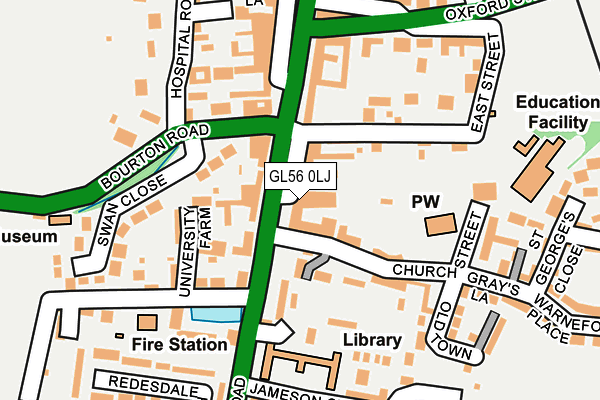 GL56 0LJ map - OS OpenMap – Local (Ordnance Survey)