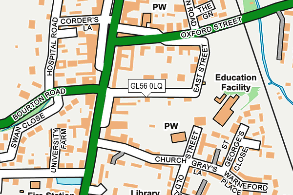 GL56 0LQ map - OS OpenMap – Local (Ordnance Survey)