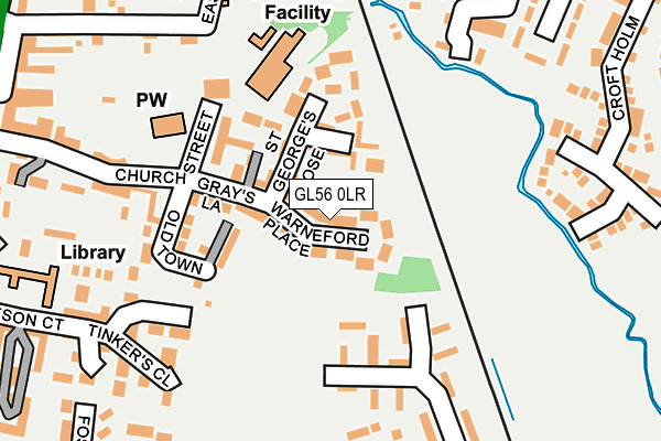 GL56 0LR map - OS OpenMap – Local (Ordnance Survey)