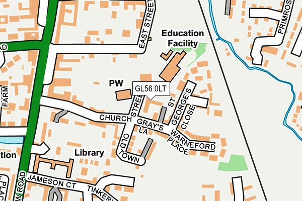 GL56 0LT map - OS OpenMap – Local (Ordnance Survey)