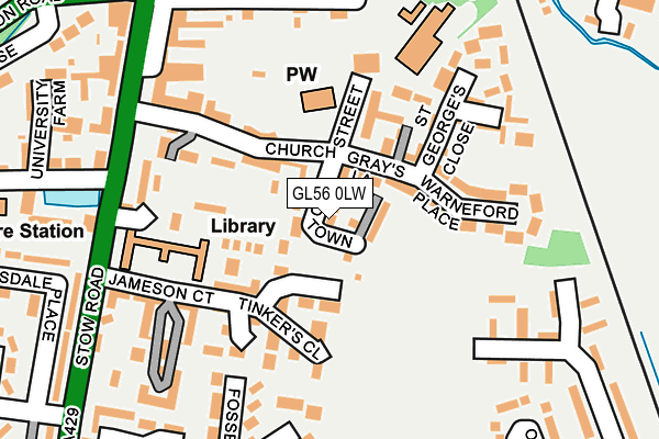 GL56 0LW map - OS OpenMap – Local (Ordnance Survey)