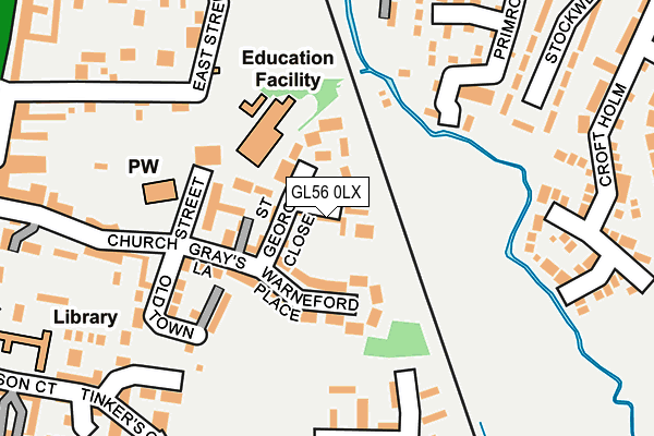 GL56 0LX map - OS OpenMap – Local (Ordnance Survey)