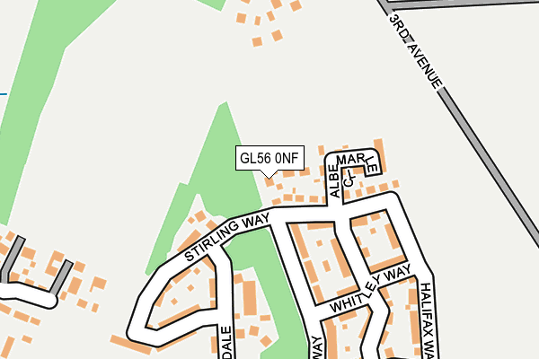 GL56 0NF map - OS OpenMap – Local (Ordnance Survey)