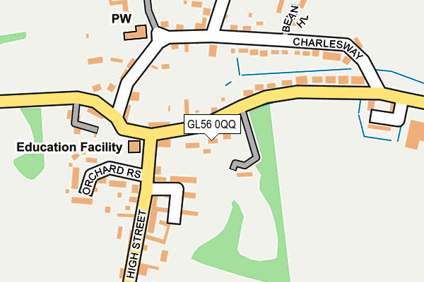 GL56 0QQ map - OS OpenMap – Local (Ordnance Survey)