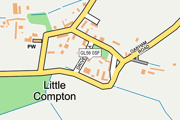 GL56 0SF map - OS OpenMap – Local (Ordnance Survey)