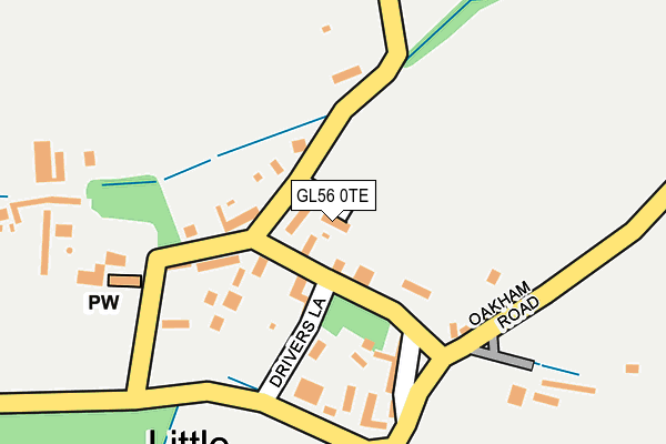 GL56 0TE map - OS OpenMap – Local (Ordnance Survey)