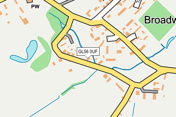 GL56 0UF map - OS OpenMap – Local (Ordnance Survey)