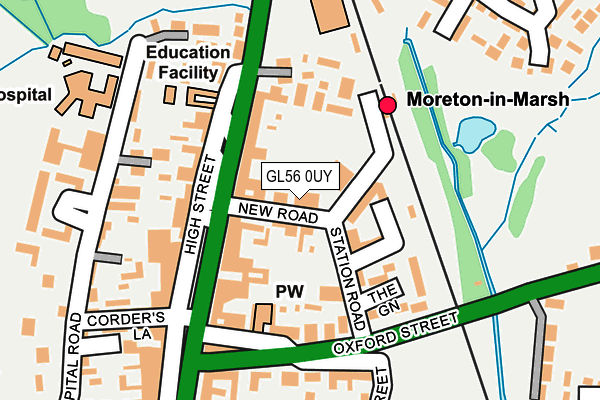 GL56 0UY map - OS OpenMap – Local (Ordnance Survey)