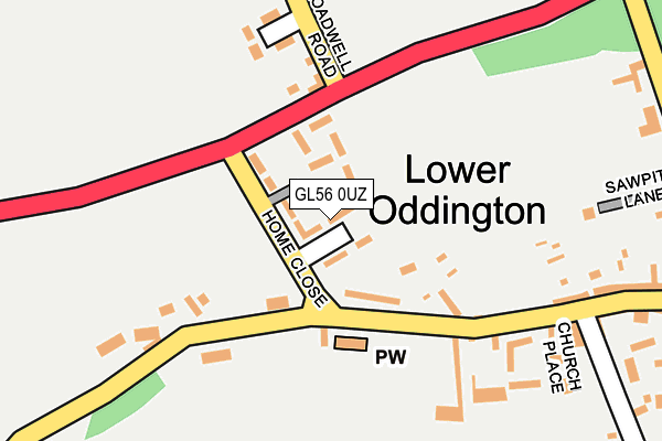 GL56 0UZ map - OS OpenMap – Local (Ordnance Survey)