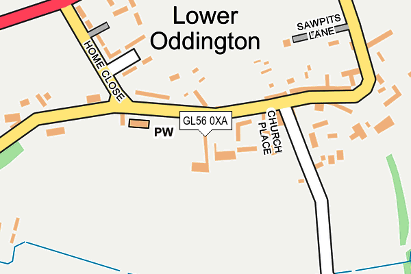 GL56 0XA map - OS OpenMap – Local (Ordnance Survey)