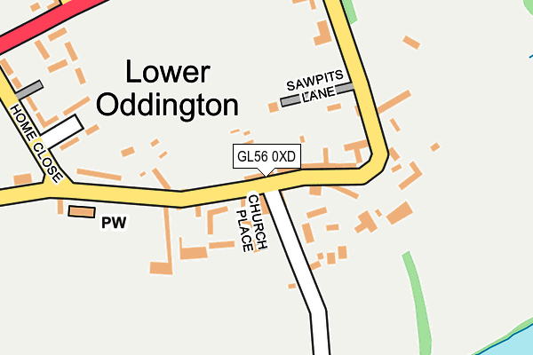 GL56 0XD map - OS OpenMap – Local (Ordnance Survey)