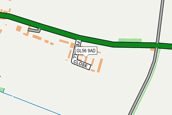 GL56 9AD map - OS OpenMap – Local (Ordnance Survey)