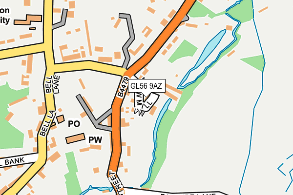 GL56 9AZ map - OS OpenMap – Local (Ordnance Survey)