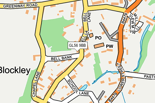 GL56 9BB map - OS OpenMap – Local (Ordnance Survey)