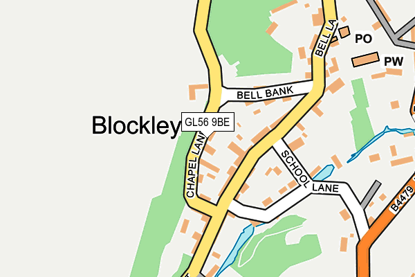 GL56 9BE map - OS OpenMap – Local (Ordnance Survey)