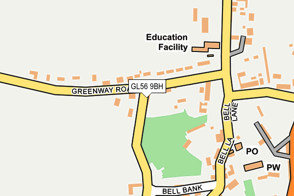 GL56 9BH map - OS OpenMap – Local (Ordnance Survey)
