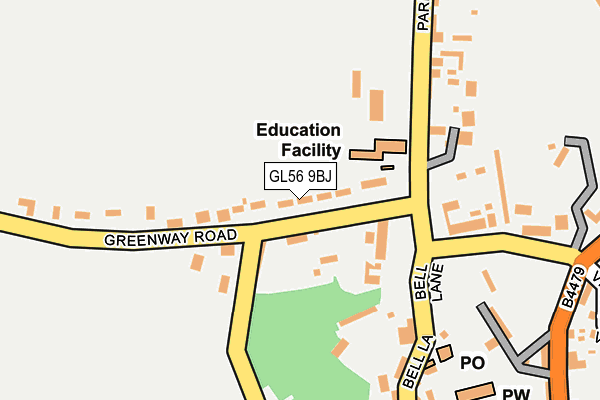 GL56 9BJ map - OS OpenMap – Local (Ordnance Survey)
