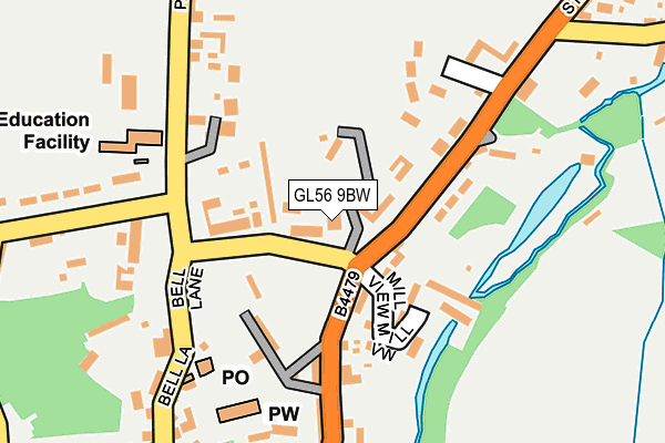 GL56 9BW map - OS OpenMap – Local (Ordnance Survey)