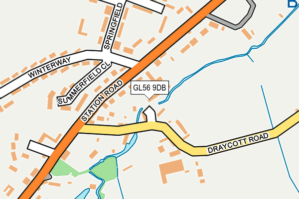 GL56 9DB map - OS OpenMap – Local (Ordnance Survey)