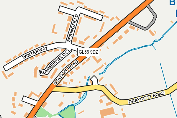 GL56 9DZ map - OS OpenMap – Local (Ordnance Survey)