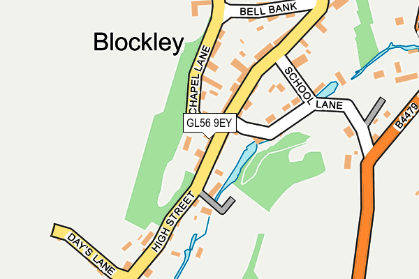 GL56 9EY map - OS OpenMap – Local (Ordnance Survey)