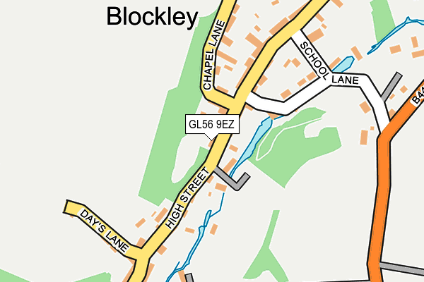 GL56 9EZ map - OS OpenMap – Local (Ordnance Survey)