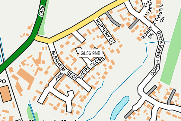 GL56 9NB map - OS OpenMap – Local (Ordnance Survey)