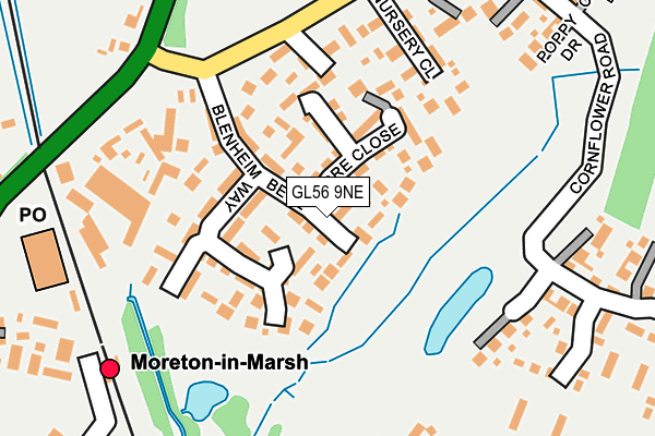 GL56 9NE map - OS OpenMap – Local (Ordnance Survey)