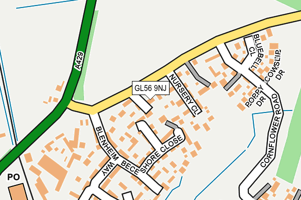 GL56 9NJ map - OS OpenMap – Local (Ordnance Survey)