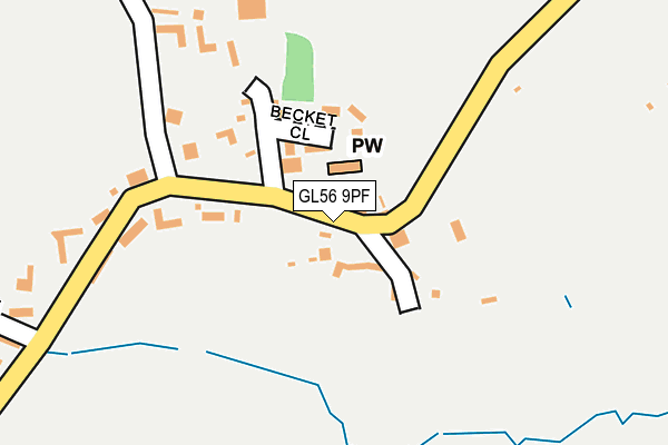 GL56 9PF map - OS OpenMap – Local (Ordnance Survey)