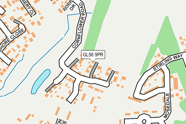 GL56 9PR map - OS OpenMap – Local (Ordnance Survey)